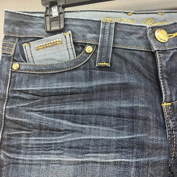 Guess Premium Women's Bootcut Embellished Denim Jeans Size 27 Low Rise - Picture 6 of 16